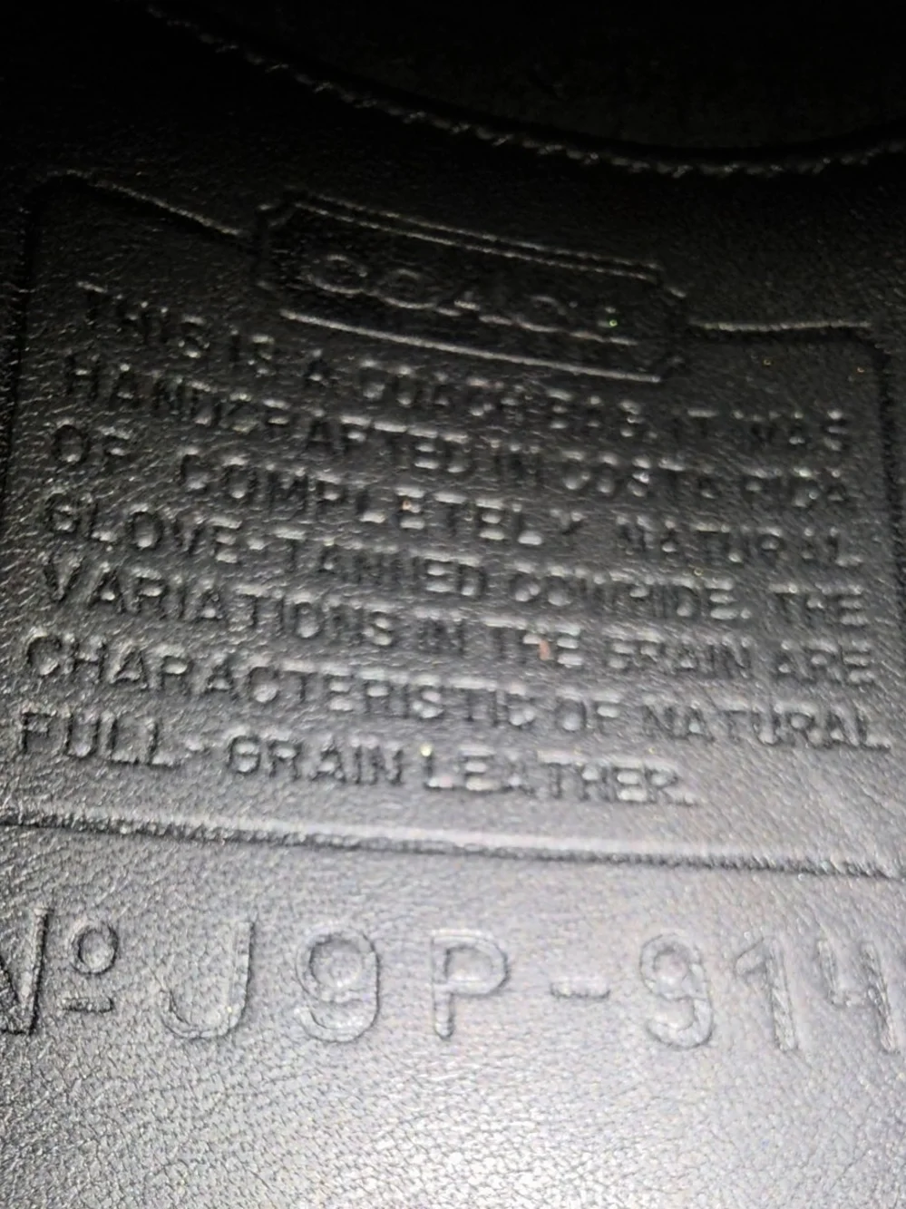 NWOT 1999 Y2K Vintage Coach 9142 Black Leather Hippie Crossbody Bag